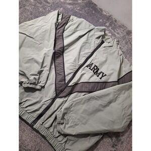 Army Nylon IPFU‎ BOMBER JACKET Mens Large Gray Green Full Zip Street Wear